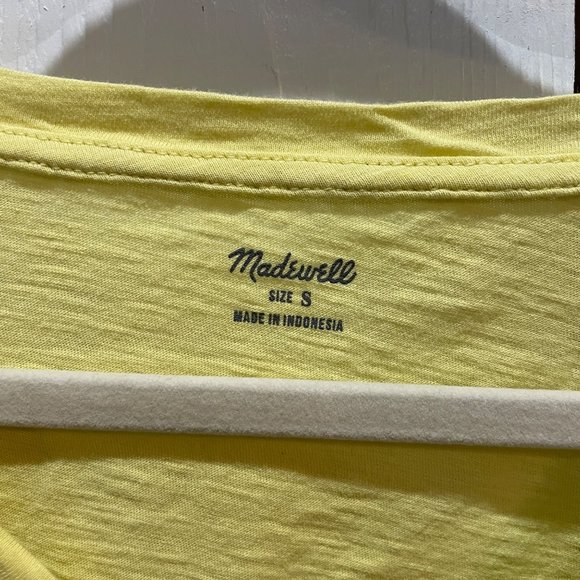Madewell yellow pink bundle small V neck short sleeve basic tee - Picture 3 of 12